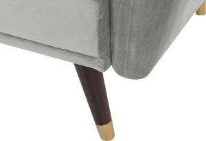 Beliani Sofa rozkładana welurowa jasnoszara VIMMERBY 8