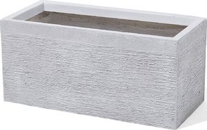 Beliani Doniczka 50 x 23 x 24 cm biała MYRA 2