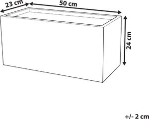 Beliani Doniczka 50 x 23 x 24 cm biała MYRA 5