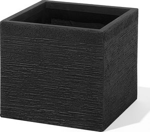 Beliani Doniczka kwadratowa 30 x 30 x 28 cm czarna PAROS 2