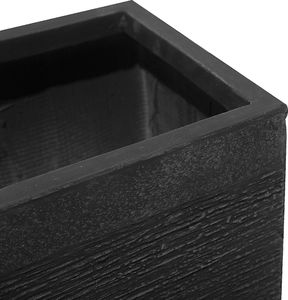 Beliani Doniczka kwadratowa 30 x 30 x 28 cm czarna PAROS 3