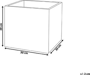 Beliani Doniczka kwadratowa 30 x 30 x 28 cm czarna PAROS 5