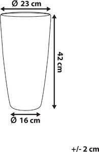 Beliani Osłonka okrągła Abdera szara 23x23x42 cm 5