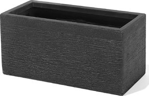 Beliani Doniczka 50 x 23 x 24 cm czarna MYRA 2