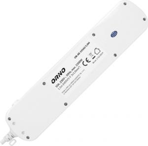 Listwa zasilająca Orno Multiswitch przeciwprzepięciowa 6 gniazd 1.5 m biała (OR-AE-13162-1,5M) 5