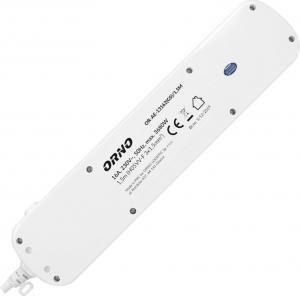 Listwa zasilająca Orno Multiswitch przeciwprzepięciowa 6 gniazd 1.5 m biała (ORAE13162(GS)/1,5M) 5
