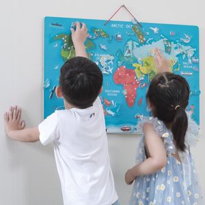 Viga Toys Viga 2w1 Tablica Edukacyjna z Magnetyczną Mapą Świata 2