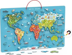 Viga Toys Viga 2w1 Tablica Edukacyjna z Magnetyczną Mapą Świata 7