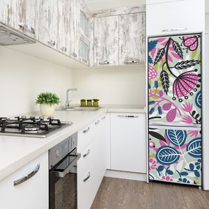 Tulup Naklejka samoprzylepna na lodówkę 70x190 cm Kwiaty 3