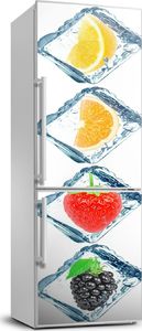 Tulup Naklejka samoprzylepna na lodówkę 60x180 cm Owoce i lód 1