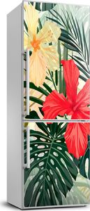 Tulup Naklejka samoprzylepna na lodówkę 60x180 cm Hawajskie kwiaty 1