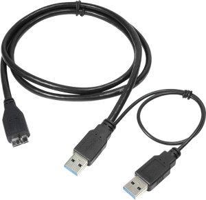 Kabel USB LogiLink 2x USB-A - micro-B 1 m Czarny (CU0072) 2
