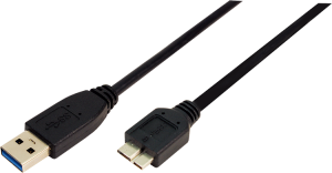 Kabel USB LogiLink USB-A - micro-B 0.6 m Czarny (CU0037) 1