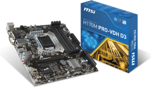 Płyta główna MSI H170M PRO-VDH D3, H170, DDR3, SATA3, USB 3.1 gen 1, mATX (H170M PRO-VDH D3) 1