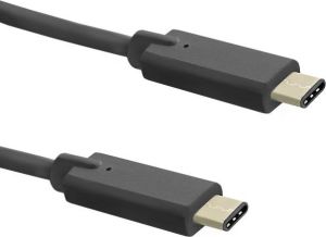Kabel USB Qoltec USB-C - USB-C 1 m Czarny (50501) 1