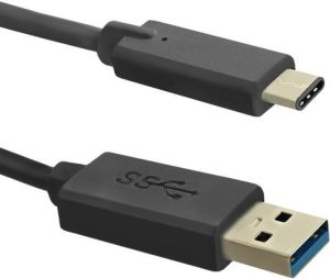 Kabel USB Qoltec USB-A - USB-C 1 m Czarny (50500) 1