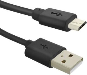 Kabel USB Qoltec USB-A - USB-B 0.25 m Czarny (50497) 1