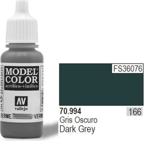 Vallejo Farba Nr166 Dark Grey Matt 17ml - 70994 1