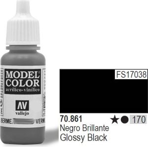 Vallejo VALLEJO Farba Nr170 Glossy Black 17ml - 70861 1