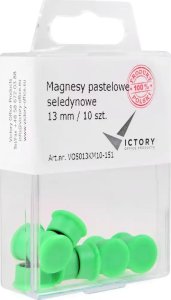 Victory Office Product MAGNESY VICTORY OFFICE 13MM 10 SZT. PASTELOWE SELEDYNOWE 1