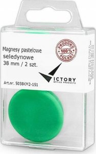 Victory Office Product MAGNESY VICTORY OFFICE 38MM 2SZT. PASTELOWE SELEDYNOWE 1