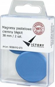 Victory Office Product MAGNESY VICTORY OFFICE 38MM 2SZT. PASTELOWE CIEMNONIEBIESKIE 1