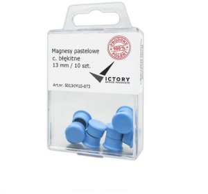 Victory Office Product MAGNESY VICTORY OFFICE 13MM 10 SZT. PASTELOWE CIEMNONIEBIESKIE 1