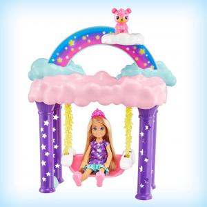 Lalka Barbie Mattel Dreamtopia - Chelsea Fantazja, Jednorożec, huśtawka (GTF50) 2