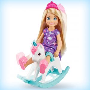 Lalka Barbie Mattel Dreamtopia - Chelsea Fantazja, Jednorożec, huśtawka (GTF50) 3