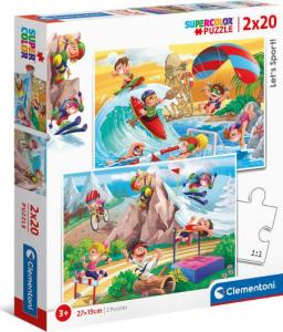 Clementoni Puzzle 2x20 elementów Let's sport! 24780 1