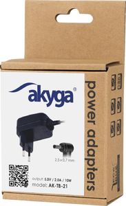 Ładowarka Akyga Universal power adapter AK-TB-21 5.0V / 2.0A 10W 2.5 x 0.7 mm 1.5m 5