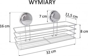 Koszyk prysznicowy YokaHome prostokątny chrom 3