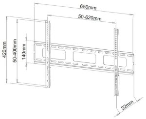 Techly Uchwyt ścienny ICA-PLB-132L2 40'' - 65'' 3