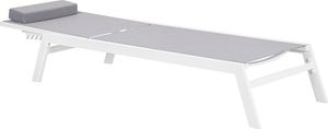 Beliani Leżak ogrodowy szary CATANIA II 3