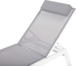 Beliani Leżak ogrodowy szary CATANIA II 5