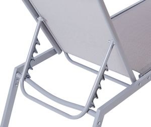 Beliani Leżak ogrodowy szary NOLI 3