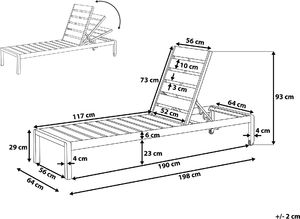 Beliani Leżak ogrodowy biały NARDO (55991) 8