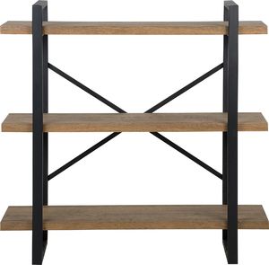 Beliani Regał 3 półki ciemne drewno TIMBER 2