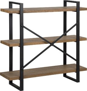 Beliani Regał 3 półki ciemne drewno TIMBER 3