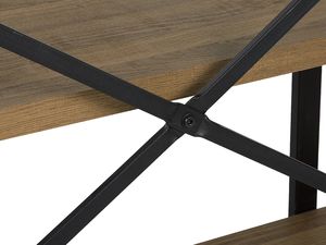 Beliani Regał 3 półki ciemne drewno TIMBER 5