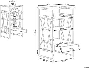 Beliani Regał 4 półki brązowoszary KEENE 7