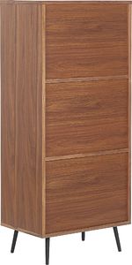 Beliani Regał ciemne drewno z szarym RICHMOND 4