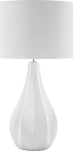 Lampa stołowa Beliani Lampka nocna porcelanowa biała SANTEE 1