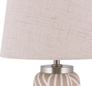 Lampa stołowa Beliani Lampa stołowa ceramiczna beżowa TRAISEN 3