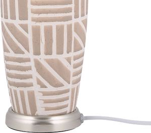 Lampa stołowa Beliani Lampa stołowa ceramiczna beżowa TRAISEN 4