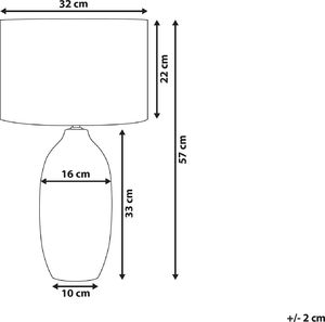 Lampa stołowa Beliani Lampa stołowa ceramiczna beżowa SALZA 4