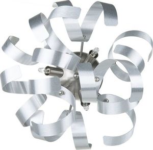 Kinkiet Beliani Lampa ścienna metalowa srebrna ICANA 3