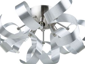 Kinkiet Beliani Lampa ścienna metalowa srebrna ICANA 4