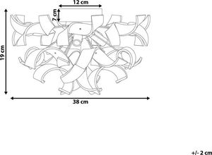 Kinkiet Beliani Lampa ścienna metalowa srebrna ICANA 6
