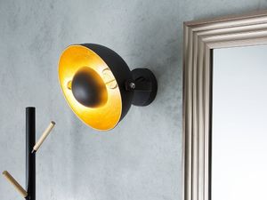 Kinkiet Beliani Lampa ścienna metalowa czarno-złota THAMES II 2